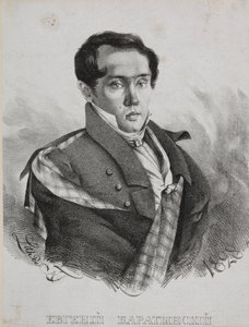 Porträt des Dichters Jewgeni Abramowitsch Baratynski, 1828