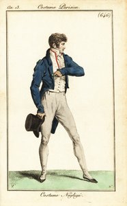 Französischer Dandy in Freizeitkleidung, Paris