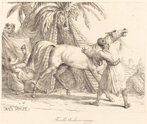 Arabische Familie auf Reise