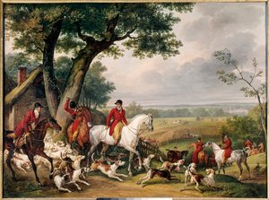 Jagd im Wald von Fontainebleau von Carle Vernet