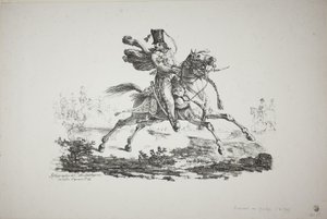 Galoppierender Husar