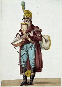 Monsieur Ut la si, Orchester der Bürgertheater (Straßenmusiker) (Illustration) von Carle Vernet