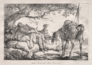 Der schlafende Soldat von Carle Vernet