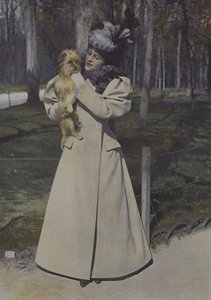 Frau in einem Pariser Park (Farbfoto) von Carle de Mazibourg