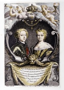 Ludwig XV. und Marie Leszczyńska: Ludwig XV. (15 Jahre alt) und Marie Leszczyńska (22 Jahre alt) von Carle van Loo