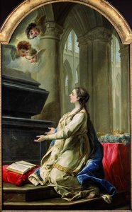 Heilige Clotilde betet am Grab des Heiligen Martin, 1753
