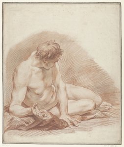 Studie eines liegenden nackten Mannes von Carle van Loo