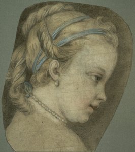 Junges Mädchen nach rechts gewandt von Carle van Loo