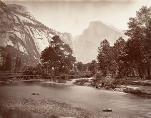Nord- und Südkuppe, Yosemite von Carleton E. Watkins.