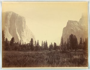 Das Tal hinauf vom Fuß des Mariposa-Pfads, Yosemite, Nr. 9 von Carleton E. Watkins