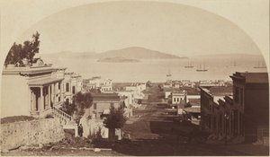 Alcatraz Island und San Francisco Bay, Blick nach Norden, 1880er Jahre von Carleton Emmons Watkins