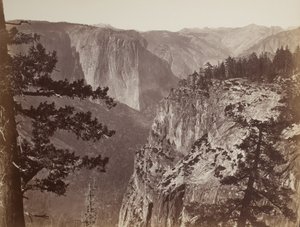 Erster Blick auf das Yosemite-Tal vom Mariposa-Trail, 1865-66