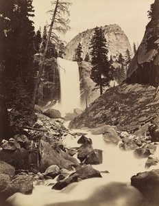 Vernal Fall, Yosemite, 1865-66, gedruckt ca. 1875 von Carleton Emmons Watkins