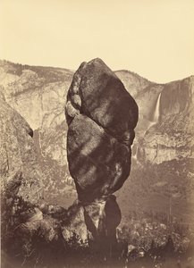 Agassiz Rock und die Yosemite-Fälle, von Union Point von Carleton Watkins