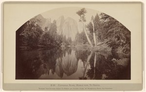 B 60. Cathedral Rocks, Spiegelansicht, Yosemite. von Carleton Watkins