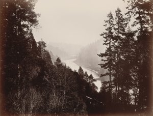 Großer Fluss, von der Rancherie, Mendocino, Kalifornien von Carleton Watkins