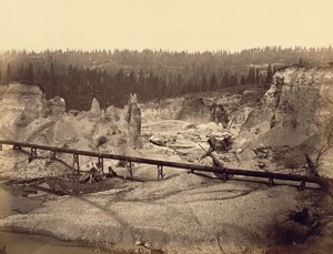 Malakoff-Diggings, North Bloomfield, Nevada County, Kalifornien von Carleton Watkins
