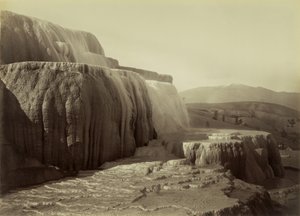 Minerva Terrassen, Mammoth Hot Springs Nationalpark von Carleton Watkins