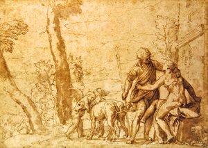 Das Treffen, um 1590 von Carlo Caliari