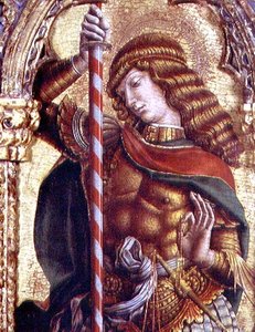 St. Michael, Detail aus dem San Martino Polyptychon
