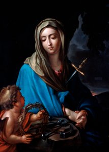 Jungfrau der Schmerzen. Gemälde von Carlo Dolci (1616-1686)