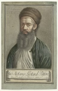 Porträt des Malers Jean-Etienne Liotard in türkischer Tracht mit Bart und Pelzmütze