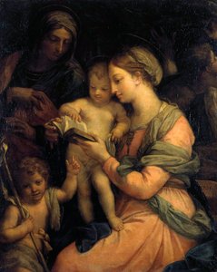 Madonna lehrt das Christuskind lesen, 1705