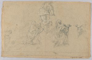Studie von drei Figuren