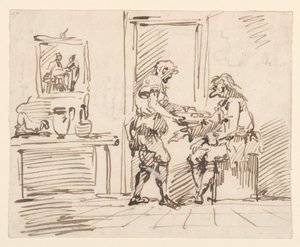 Zeichnung, Eine Genreszene, 1725–50