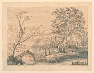 Landschaft mit Brücke, 1770–1786