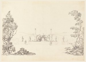 Skizze für einen Brunnen im Park, 1740