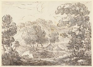 Haus in einer bewaldeten Landschaft von Carlo Marchionni