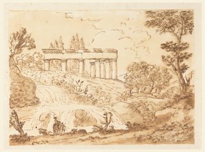Landschaft mit Tempelruinen von Carlo Marchionni