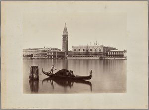 Venedig: Blick auf die Biblioteca Marciana, den Campanile und den Dogenpalast von Carlo Naya