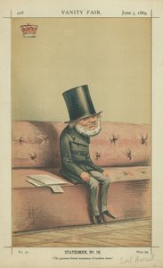 Earl of Russell, der größte liberale Staatsmann der Neuzeit, 5. Juni 1869, Vanity Fair Karikatur von Carlo Pellegrini