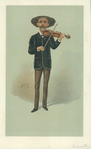 Senor Pablo Martin Meliton Sarasate, 25. Mai 1889, Vanity Fair Karikatur von Carlo Pellegrini