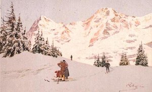 Schneeszene in Wengen