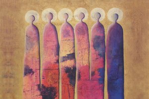 Goldene spirituelle Figuren