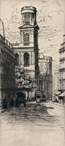 Die Kirche von St. Sulpice, 1915 von Caroline Helena Armington