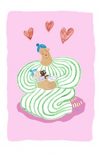 Süße Mutter-Baby-Umarmung von Caroline Roberts