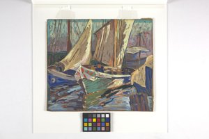 Fischerboote im Hafen von Carolyn Bradley