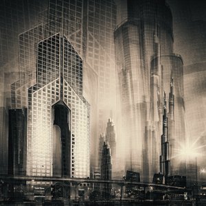 Dubai Stadtlandschaft Bewegung von Carsten Velten