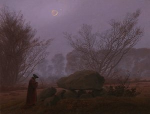 Ein Spaziergang in der Dämmerung, 1830-1835 von Caspar David Friedrich