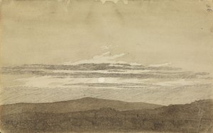 Berglandschaft im Sonnenuntergang von Caspar David Friedrich