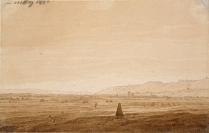Landschaft mit einem Obelisken, 1803