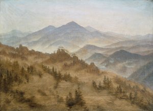 Landschaft mit dem Rosenberg in den Böhmischen Bergen