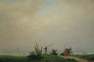 Meeresstrand mit Fischer von Caspar David Friedrich