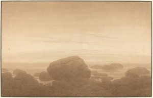 Mondaufgang an einer leeren Küste von Caspar David Friedrich