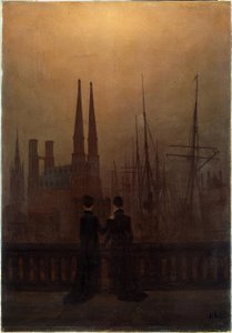 Nächtlicher Hafen von Caspar David Friedrich