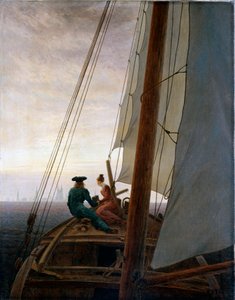 An Bord eines Segelschiffs, zwischen 1818 und 1820 von Caspar David Friedrich